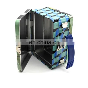 New Rectangular Fancy Kids Lunch Packaging Tin Box With Lock thumbnail-5