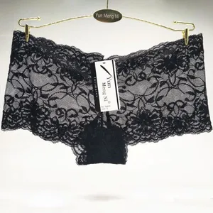 Yun Meng Ni Sexy Underwear Sexy Transparent Lace Women Boyshorts Push Up Women Panties thumbnail-5