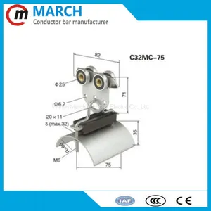 High Quality Festoon C-track Cable Trolley Crane Parts Hoist thumbnail-2