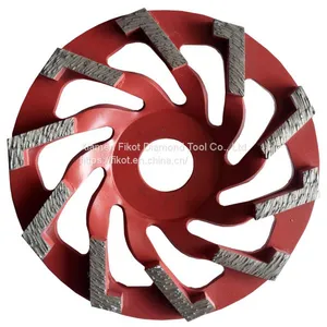 V Shape Tornado Grinding Cup Wheel Diamond Grinding Cup Wheel Disc for Concrete Granite Marble Stone thumbnail-1
