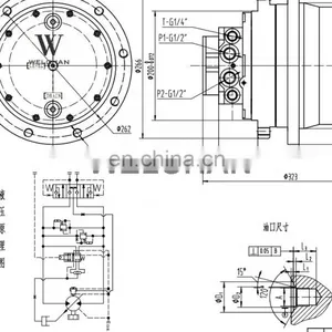 Excavator E305 E306 PC45 PC55 SK55 SK50 SK40 Final Drive Motor TM06 GM06 Travel Motor Final Drive thumbnail-3
