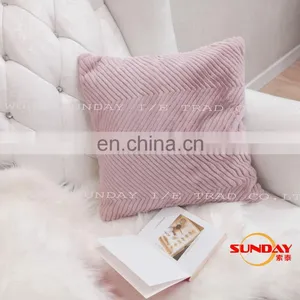 Faux Rabbit Fur Carved Cushion ,Good Quality Fashion Sofa Chair Fake Fur Cushion thumbnail-1