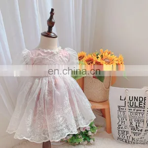Baby Girl Clothes Spanish Dress Lace Print Stitching Princess Dress for Girls Birthday Party Vestidos thumbnail-1