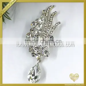 Elegant Bridal Bouquet Decorative Brooch Pin Korean Crystal Magnetic Brooches FB-037 thumbnail-2