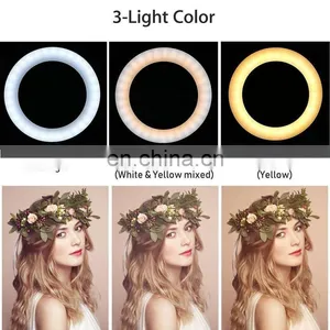 Dimmable 14 Inches Phone Holder Color Box 42W 5500K Camera Studio LED Ring Light With 2M Stand thumbnail-6