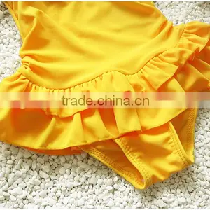 Summer Kids Girls Swimwear Yellow Sexy Swimwear for Kids Price Low thumbnail-4