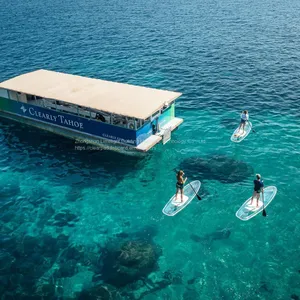 Transparent Clear Paddle Board, Crystal Clear SUP Paddle Board, See Through Paddle Board, Transparent SUP Board thumbnail-1