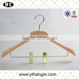 Gray Fashion Velvet Flocking Hanger With Clips for Suits thumbnail-2