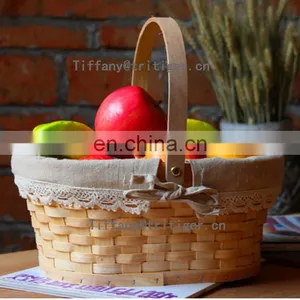 Handicraft Rectangle Wood Chip Christmas Gifts Storage Basket thumbnail-5