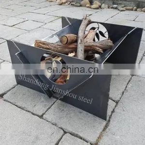 High Quality Corten Steel Outdoor Fire Pit Metal Fire Bowl BBQ Backyard Heater Fire Pit thumbnail-1