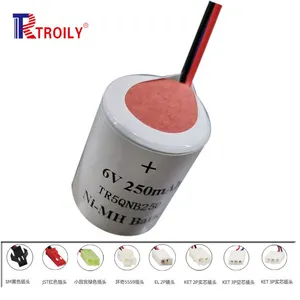 TROILY 4.8V 6.0V 80mAh 110mAh NIMH Button Rechargeable Battery thumbnail-2