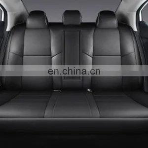 ODM OEM Custom Beige Memory Foam Imitation Fiber Leather Customized Full Set Car Seat Cover Front Seat and Back Seat thumbnail-5