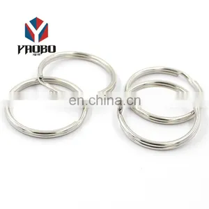 25mm Custom Size Shape Metal Key Ring Round Edge Split Keychain Ring thumbnail-3