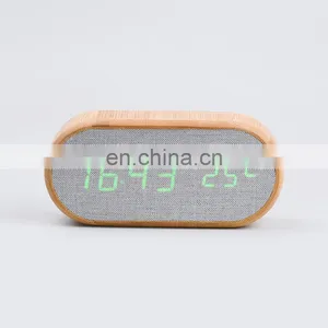 Creative Grandpa Men Mobile Bamboo Gift Table Small Digital Alarm Chime Clock Manufacturer for Living Room thumbnail-2