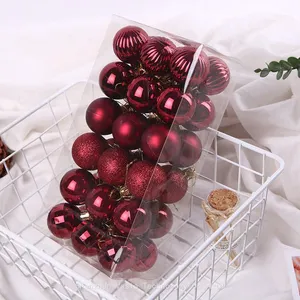 Electroplated Christmas Balls: 4cm Hand-Painted Plastic Ornaments – 50pcs for Wholesale & Festive Scenes thumbnail-3