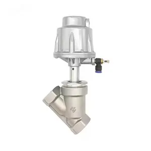 Angle Seat Valve ANSI Class 150 Flanged Limit Switch Air Filter SS304 SS316L CF8 Pneumatic Actuator Industrial Automation Valve thumbnail-2