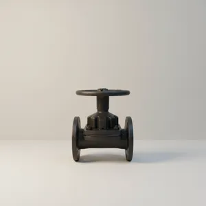 EG41W-16 High Temperature Iron 3 Inch PN10 Flange Nitrite Rubber Lined Manual Diaphragm Valve thumbnail-1