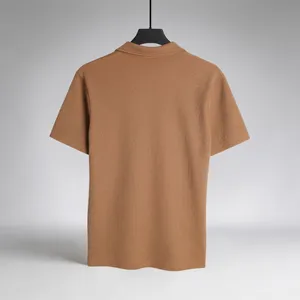 Men’s Brown Regular Fit Polo Shirt 250 GSM 100% Polyester Fake Cotton Sweater Jacquard thumbnail-5