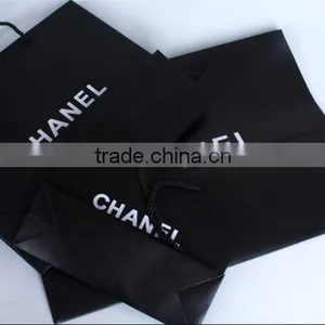 Products New Logo Decoration Elegant Black Handle Paper Bag for Luxury Shop Promotion thumbnail-5