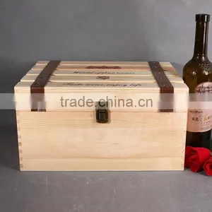 Natural Wood Wine Charm Packing Box For 6 Bottles thumbnail-2