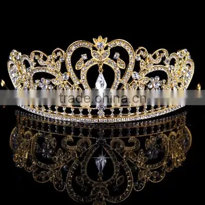 Bridal Crystal Rhinestone Wholesale Gold Sliver Crown Wedding Jewelry thumbnail-4