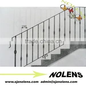 Decorative Wrought Iron Stair Railing/wrought Iron Staircase/outdoor Wrought Iron Railings thumbnail-1