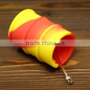 Wholesale Silicone Container for Wax Butane Hash Bho Silicone Oil Drum Slick Silicone Dab Barrel thumbnail-5