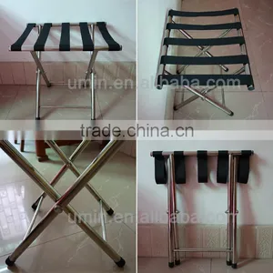 Hotel Folding Stainless Steel Luggage Rack thumbnail-3