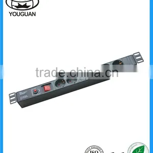 19''German Type 6 Ways Switched PDU Socket thumbnail-1