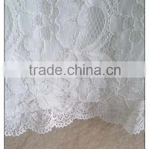 Sweet Short Sleeve Lace T-shirt White Cotton Summer Top for Lady thumbnail-2