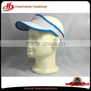 Breathable Custom Flat Embroidered Mesh Sports Air Top Sun Visor Cap thumbnail-1
