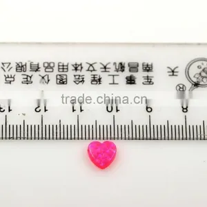 Fashion Synthetic Pink Heart Opal Stone Pendant 925 Sterling Silver Necklace Jewelry thumbnail-6