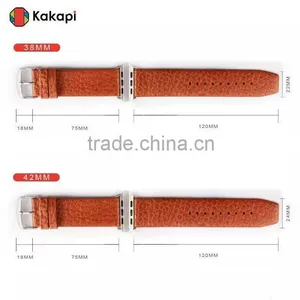38mm Genuine Leather Strap Wrist Band Replacement Metal Clasp for Apple Watch All Models 38mm MT-3913 thumbnail-5