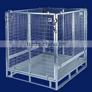 Metal Folding Storage Cage Wire Mesh Container for Warehouse thumbnail-5