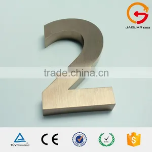 Factory Sell Outdoor Custom Waterproof Brushed Stainless Steel 3d House Number thumbnail-5