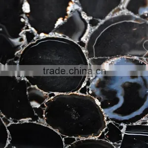 Brazilian Dyed Black Agate Slices Slab thumbnail-2