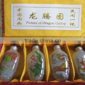 Chinese Traditional Snuff Box C/w Picture of Dragon Gallop thumbnail-1