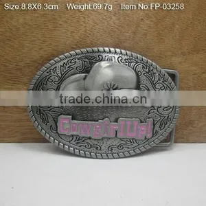 Gold Plate Military Web Belt Buckle With Emblem With Rhinestones thumbnail-2