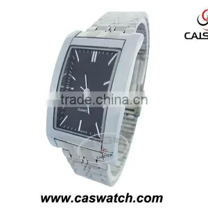 Branded Rectangle Shape Couple Metal Watch Best Finished Silver Watch for Pair thumbnail-3