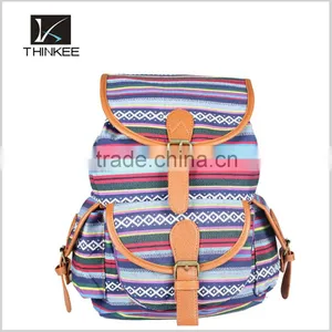 Custom High Quality Backpack Girls Fashion Aztec Canvas Backpack thumbnail-1