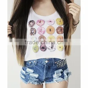 Spring Summer Ladies Fashion Custom Blank Crop Top Plain Wholesale Quality Choice thumbnail-3