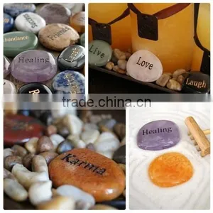 Mixed Gemstones Engraved Tumbled Stone Healing Gift thumbnail-2