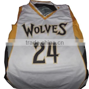Custom Made Basketball Uniform With Own Logo and Rope thumbnail-2