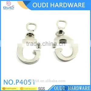 Letter G Zipper Slider for Bag Parts Bag Making Accessories Metal Puller Customized Any Letters thumbnail-4