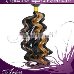New Arrival Brazilian Virgin Hair Bulk, Deep Wavy Human Hair Extension thumbnail-1