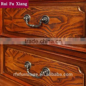 American Style Wooden Bookshelf Combination Sideboard With Glass Door and Handmade Carving AI-202 thumbnail-3
