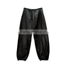 Women Leather Sweatpant Relaxed Leather Pant/black Blank Harem Leather Sweatpants for Ladies/Leather Jogging Sweat Pants Trouser thumbnail-1