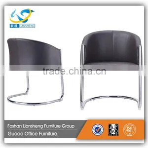 Modern Comfortable Cheap Price of Office Leather Metal Frame Single Sofa S419 thumbnail-2