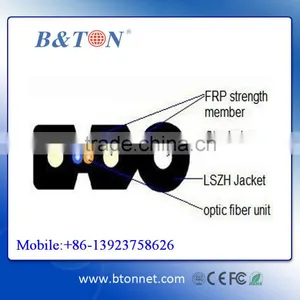 FTTH Drop Wire Cable 1 /2/4core G657A G657A2 LSZH GJXCH Outdoor FTTH Fiber Cable thumbnail-1