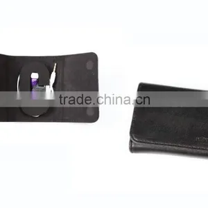 Headphone Earphone Winding Wire Accessories , Purpose Zipper PU & EVA Case Pouch thumbnail-2